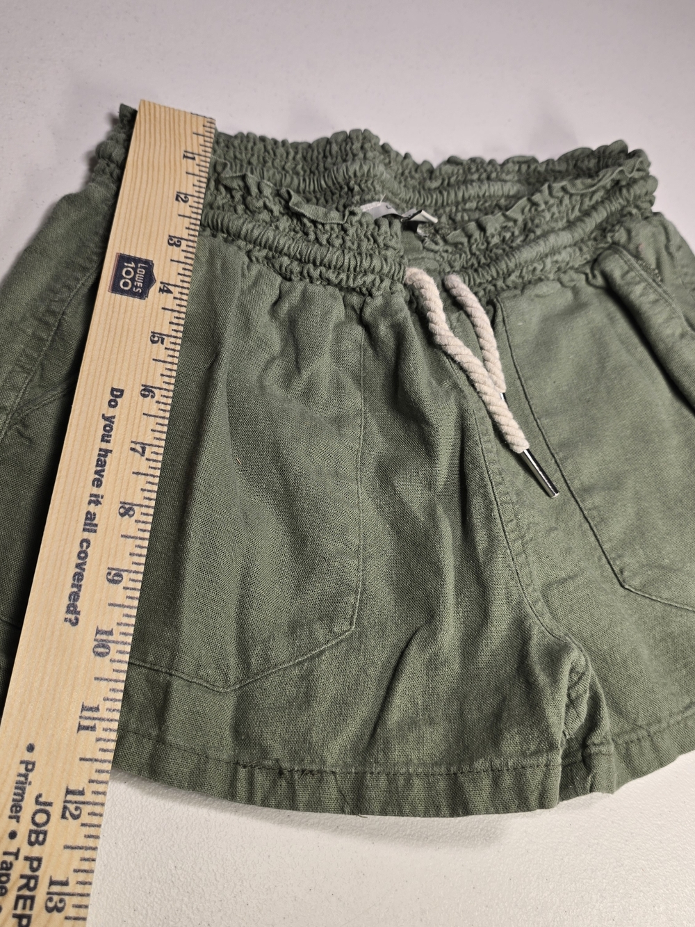 Love Tree Olive Drawstring Waist Shorts